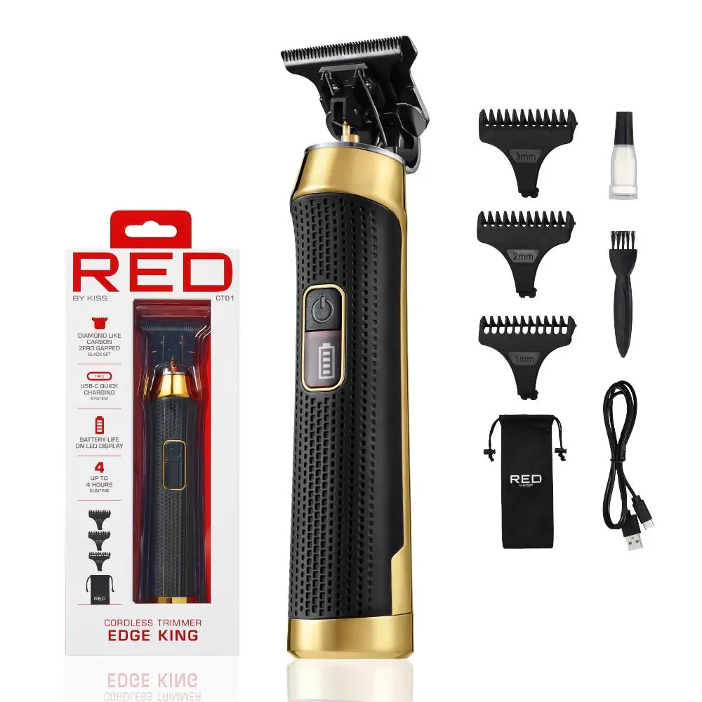 Red by Kiss Diamond Like Carbon Zero-Gap Cordless Trimmer