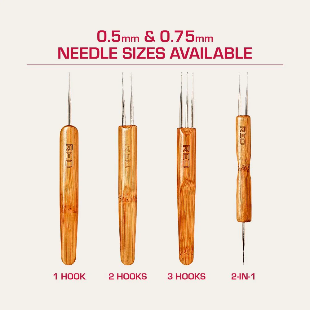 Red by Kiss – Dreadlock Crochet Hook 0.5mm - Image 2