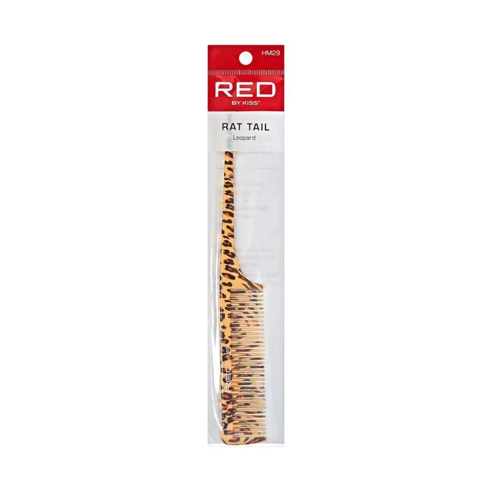 Red by Kiss Leopard Rat Tail Comb