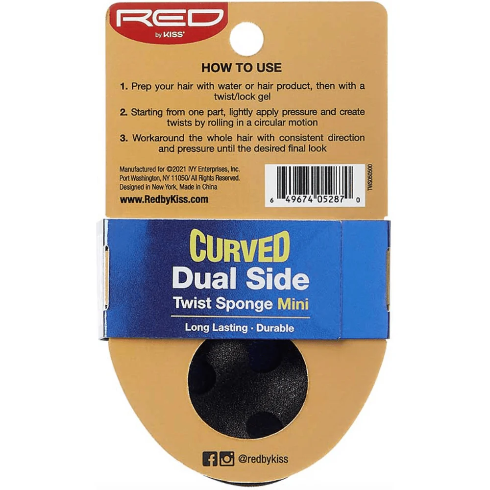 RED by Kiss Curved Dual Side Twist Sponge - 2-Sided Sponge - Image 5