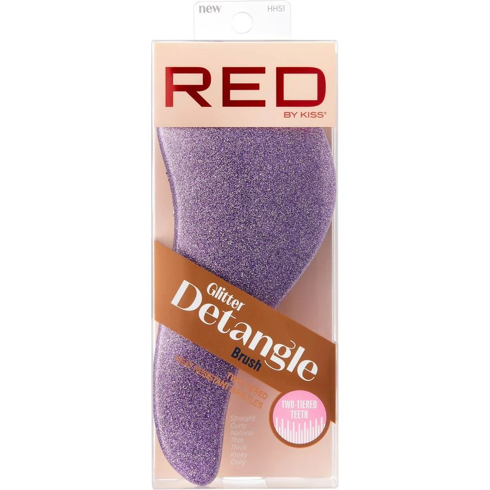 Red by Kiss Easy Glitter Detangle Brush – HH51 - Image 2