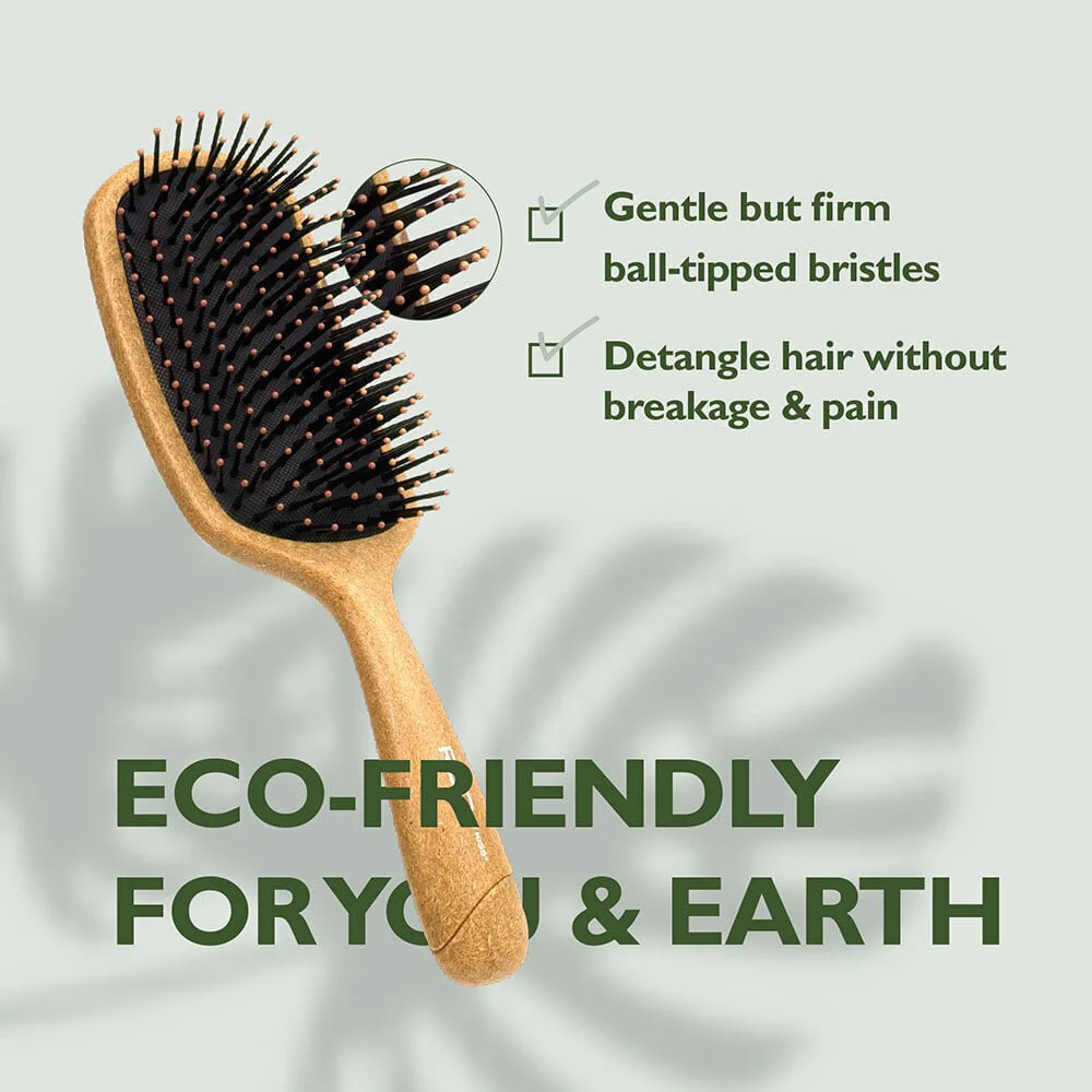 Red by Kiss Eco Plant Fiber Oval Brush β Gentle Detangling Oval - Image 3