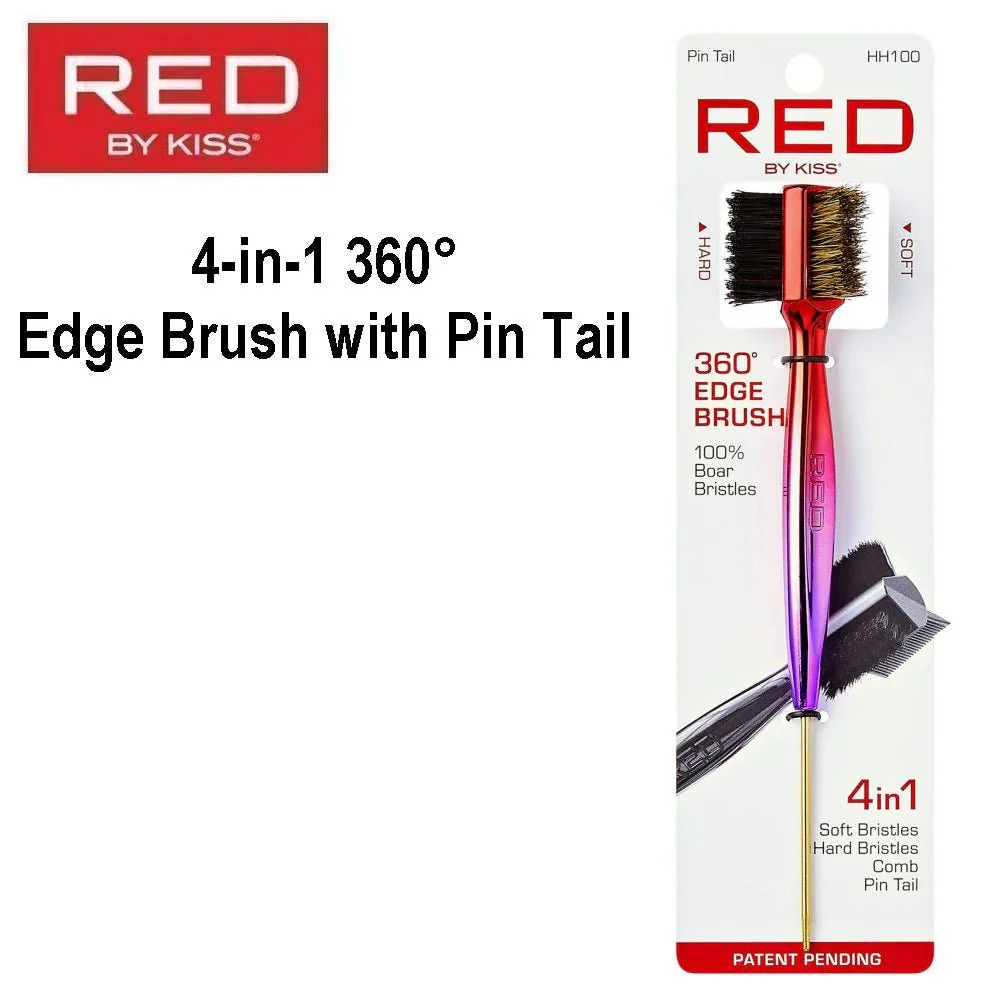 Red by Kiss Edge Brush 4-in-1 with Pin Tail
