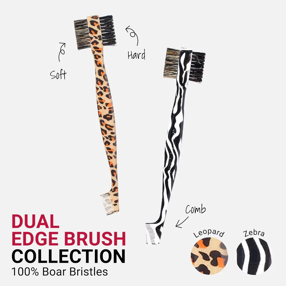 Red by Kiss Dual Edge Brush – Leopard Print - Image 3