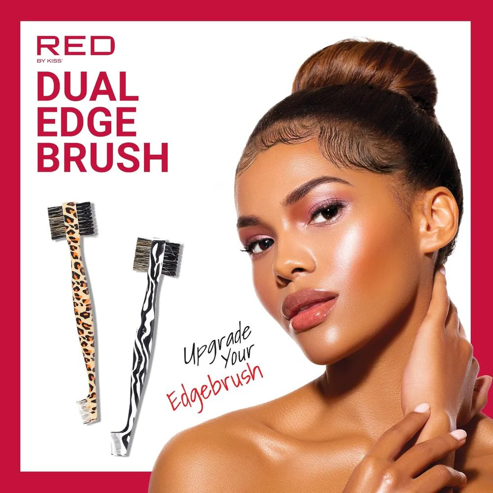 Red by Kiss Dual Edge Brush – Leopard Print - Image 4