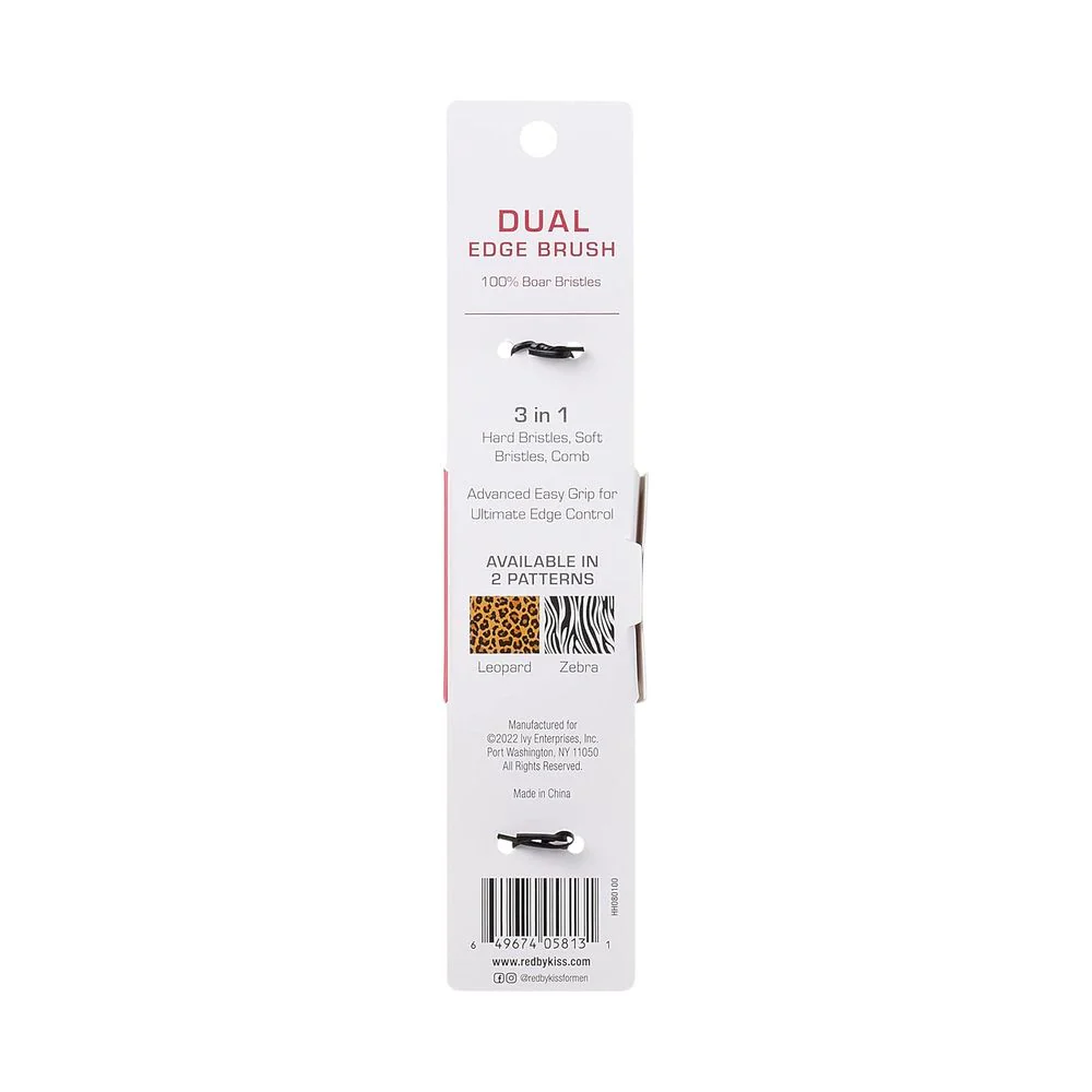 Red by Kiss Dual Edge Brush – Leopard Print - Image 5