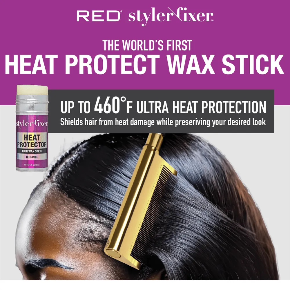 Red by Kiss Edge Fixer 2-in-1 Heat Protector Hair Wax Stick - Image 10