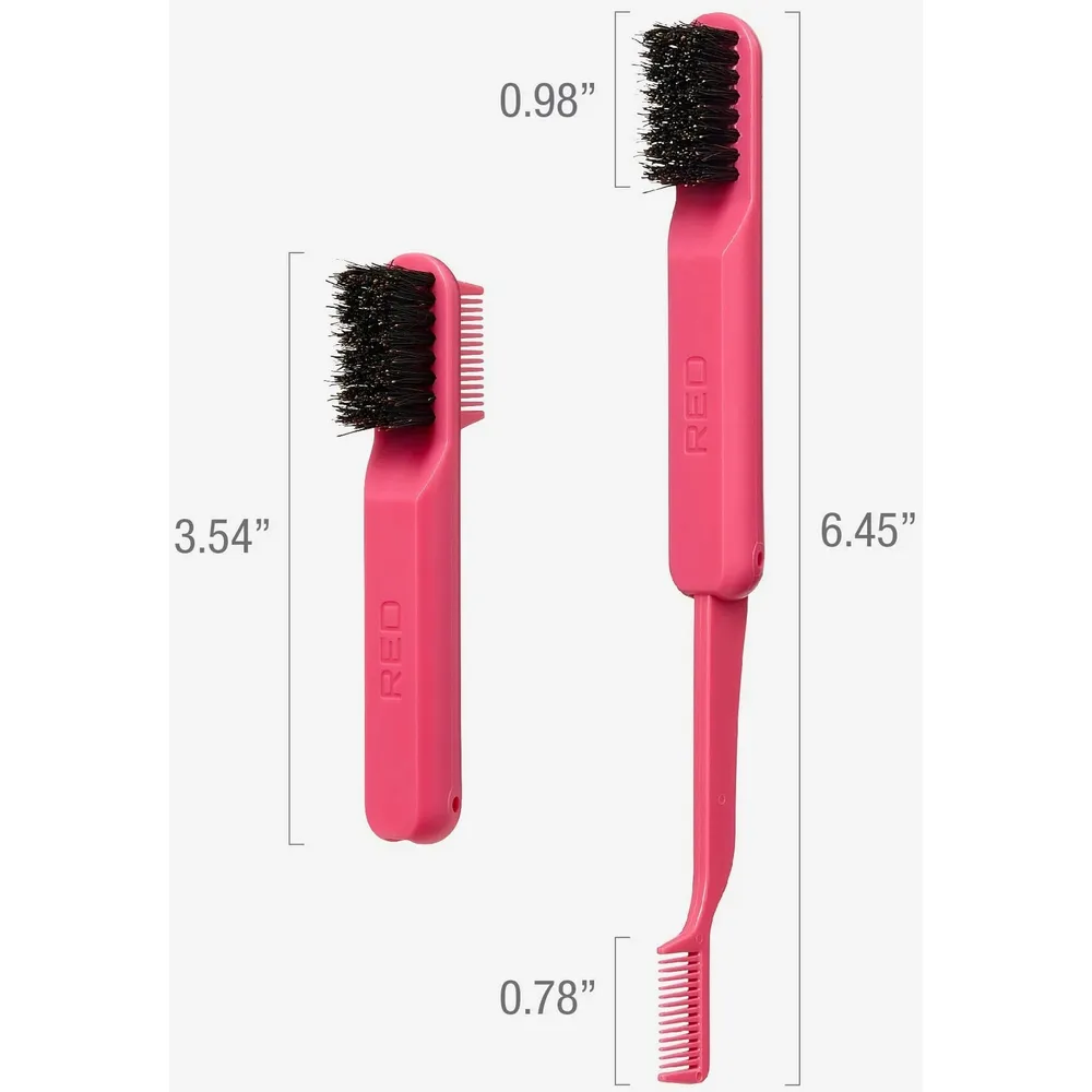 Red by Kiss Edge Fold Travel Size – Compact Folding Edge Brush - Image 2