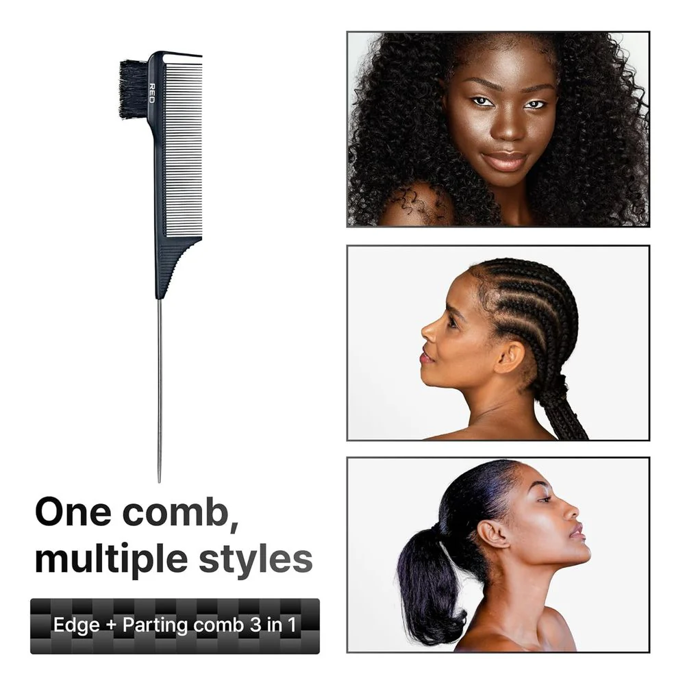 Red by Kiss Edge Parting Pin Tail Comb - Image 5
