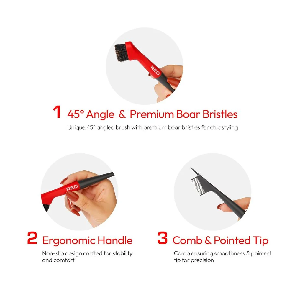 Red by Kiss Angled Edge Pro Brush ā Dual-Sided Brush - Image 5