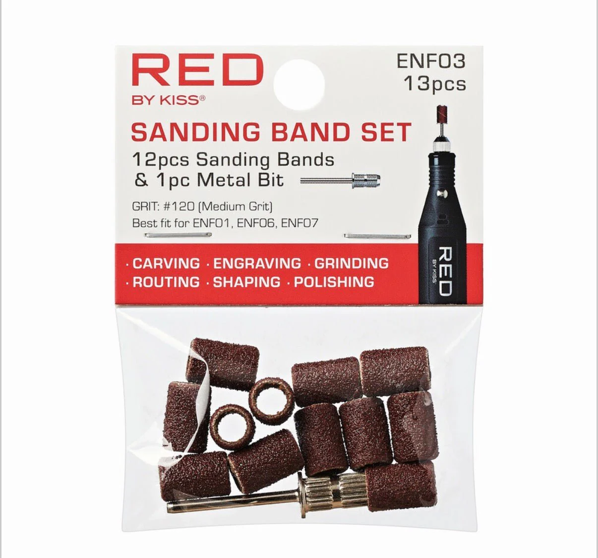 RED by Kiss – Electric Nail File Sanding Bands - Image 4