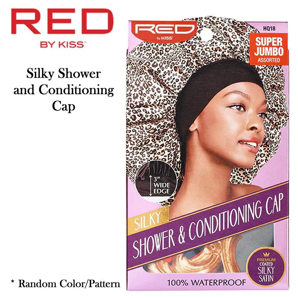 Red by Kiss Silky Shower & Conditioning Cap โ Super Jumbo