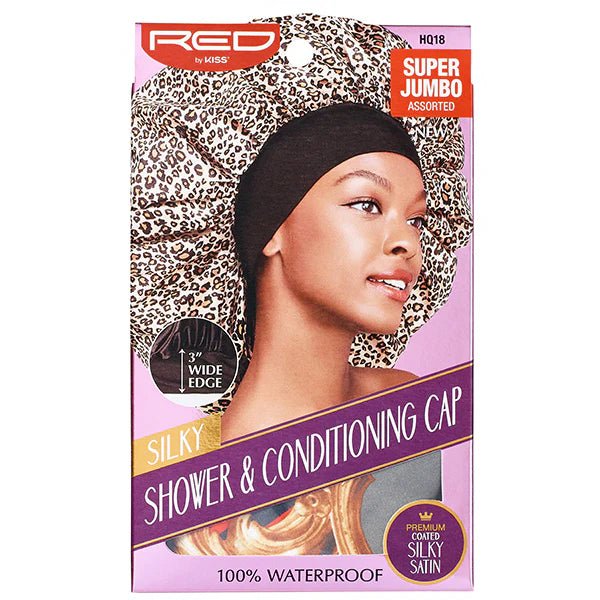 Red by Kiss Silky Shower & Conditioning Cap โ Super Jumbo - Image 2