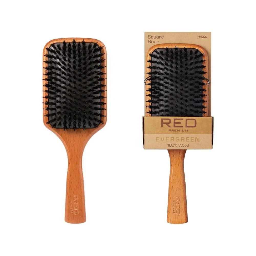 Red by Kiss Evergreen Brush ā Square Paddle