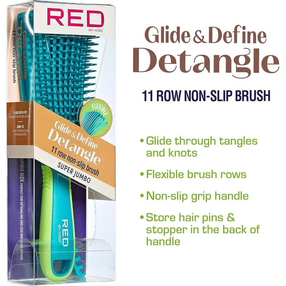 Red by Kiss Flexi Glide & Define Detangle Brush – HH59 - Image 2