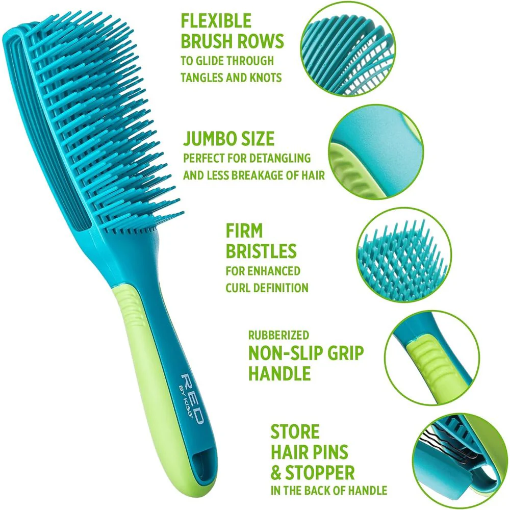 Red by Kiss Flexi Glide & Define Detangle Brush – HH59 - Image 3