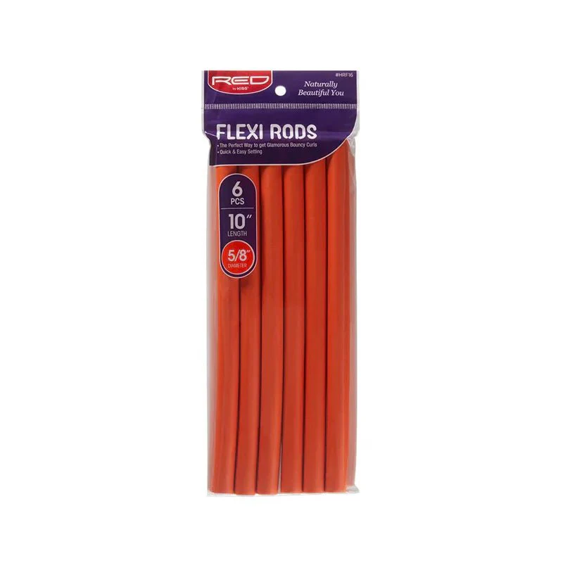 Red by Kiss Flexi Rods - 10" Length, 5/8" Diameter 6PCS