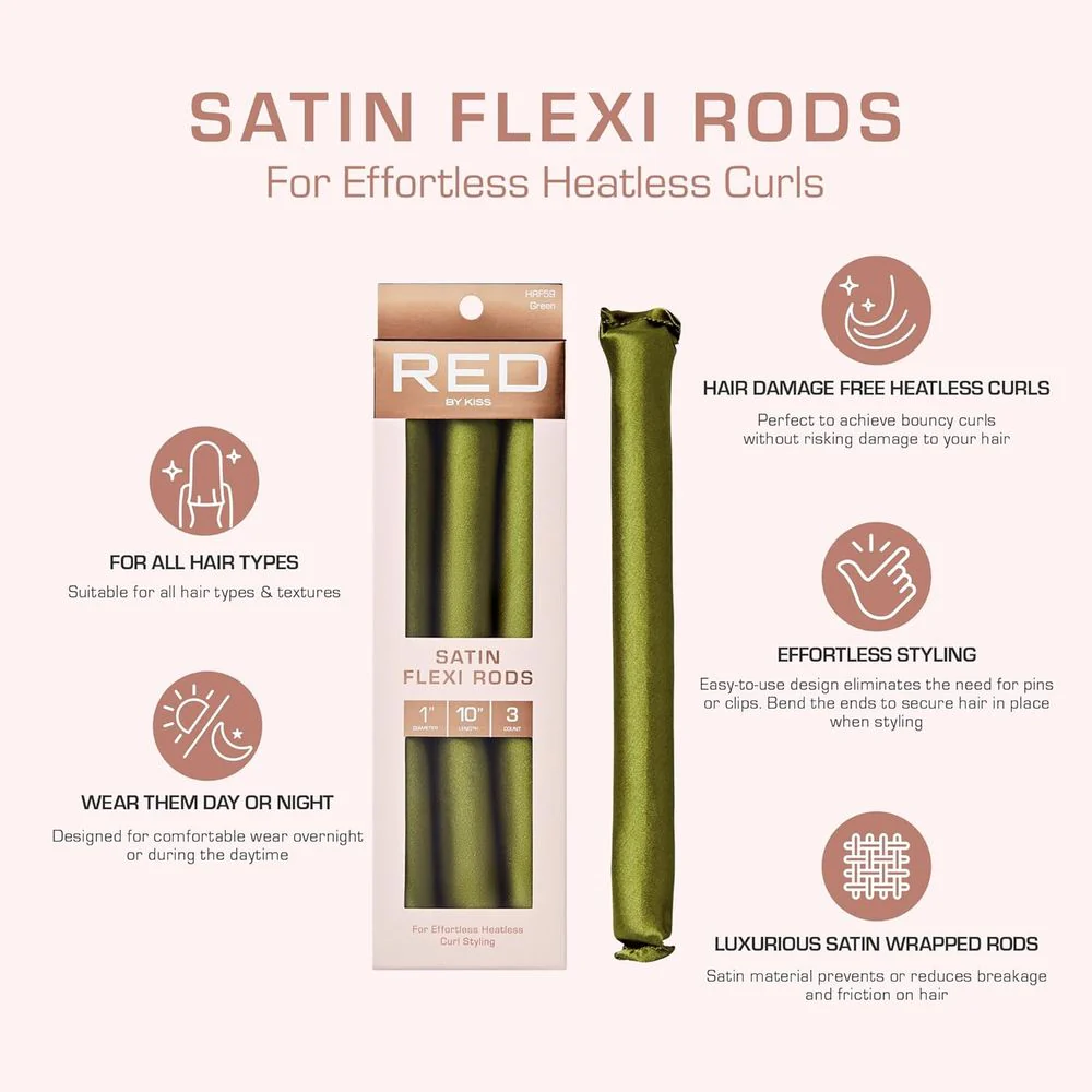 Red by Kiss Satin Flexi Rods - 6 Color Variants - Image 14