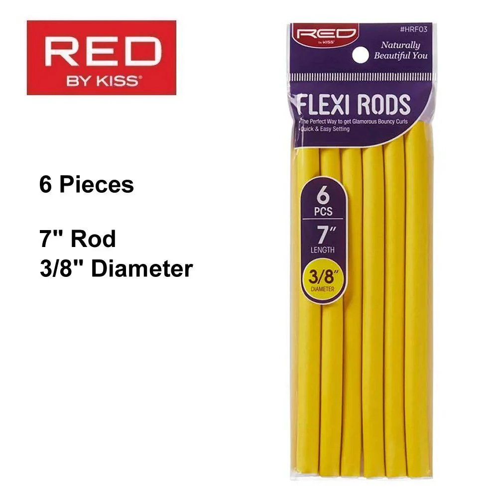 Red by Kiss Flexi Rods – 7" 3/8" Diameter - 6PCS