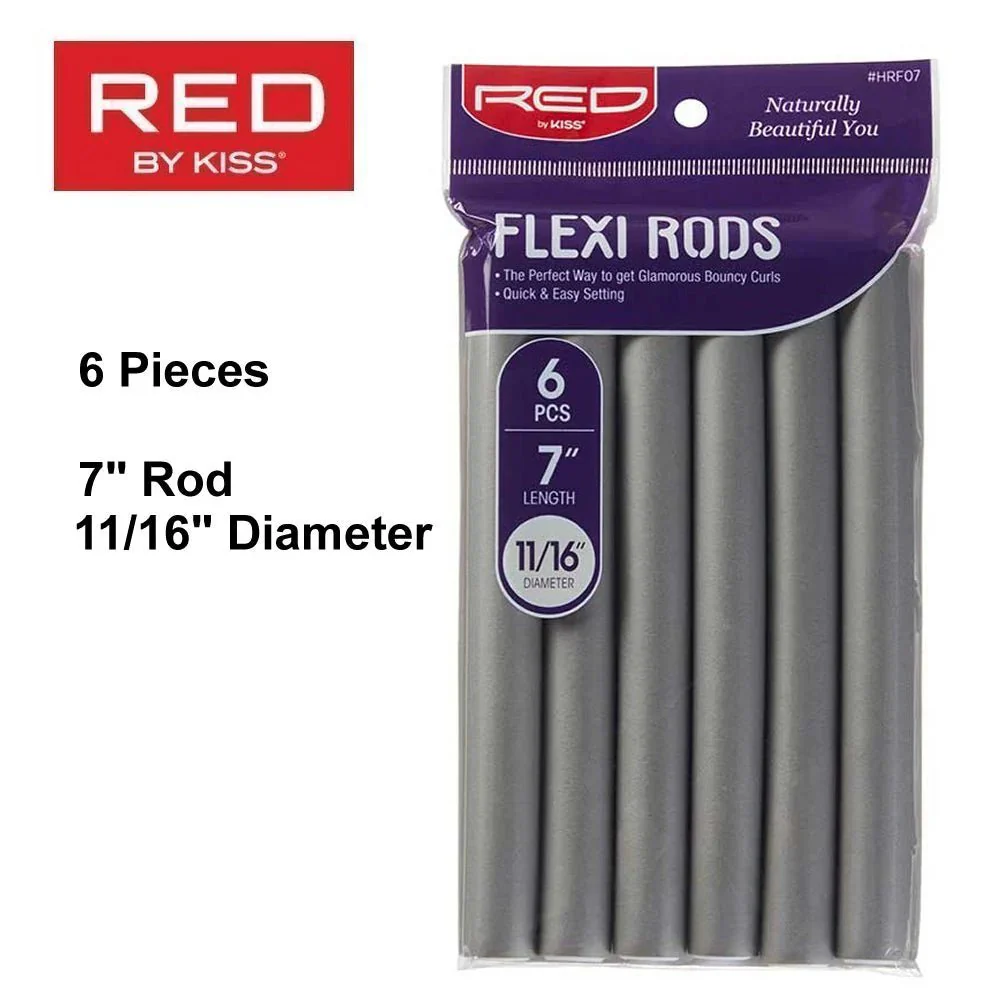 Red by Kiss Flexi Rods β 7" 11/16" Diameter - 6PCS
