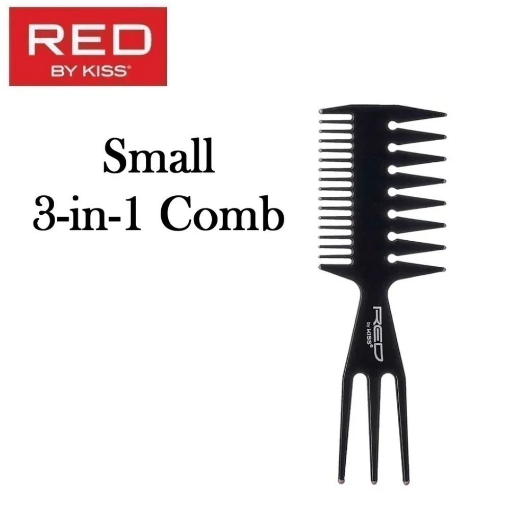 Red by Kiss 3-in-1 Comb ā Small, Black