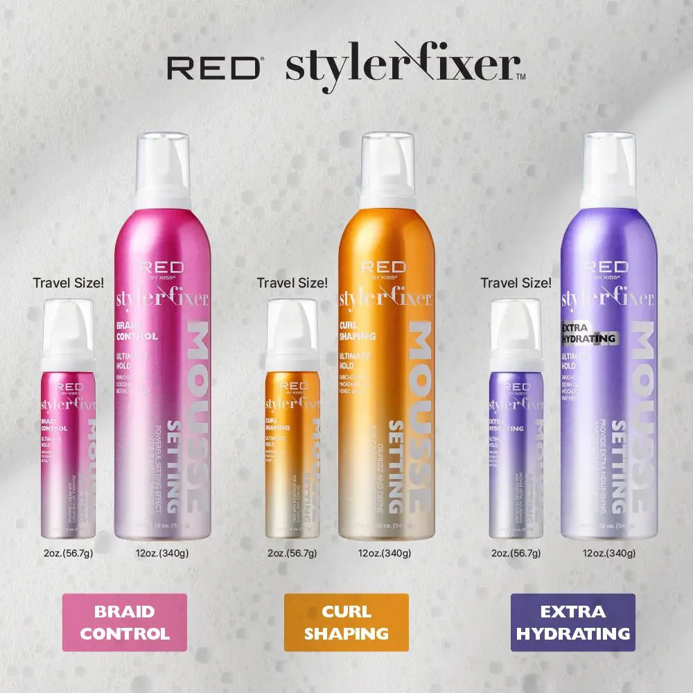 Red by Kiss Frizz Control Setting Mousse - 2oz