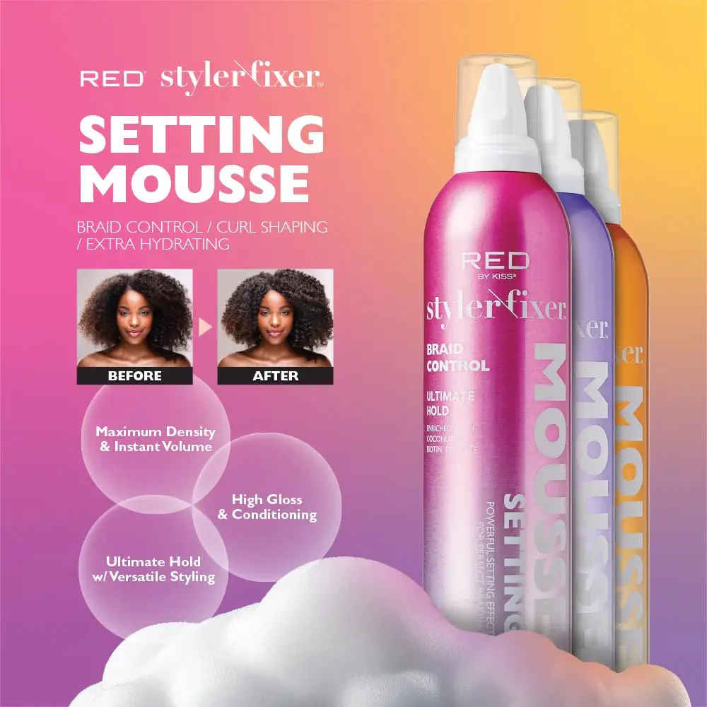 Red by Kiss Frizz Control Setting Mousse - 2oz - Image 2