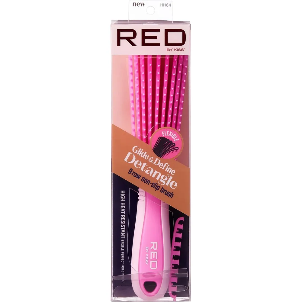 Red by Kiss Glide & Define Brush ā Full-Length Detangler