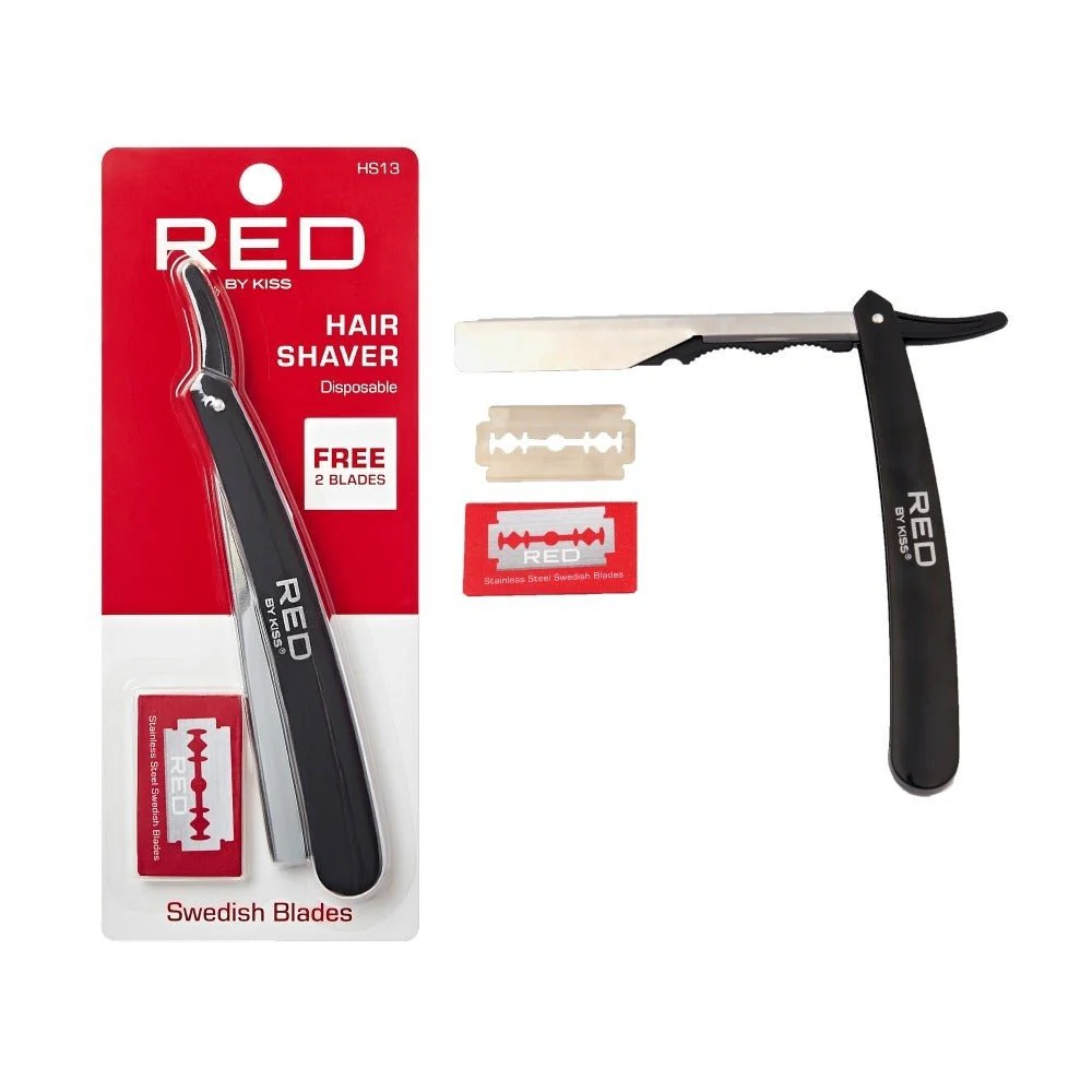 Red by Kiss Hair Shaver with 2 Blades