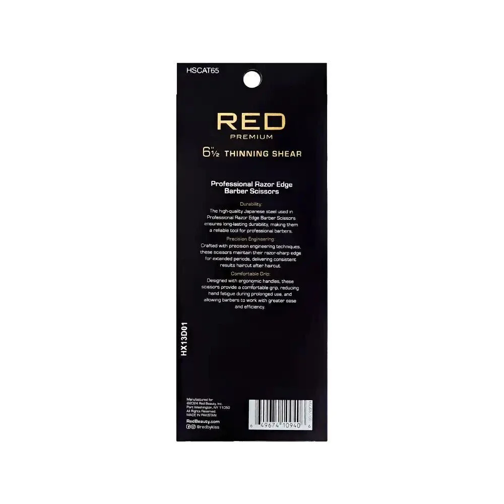 Red by Kiss Artisan Professional Thinning Shear – 6.5 Inch - Image 5
