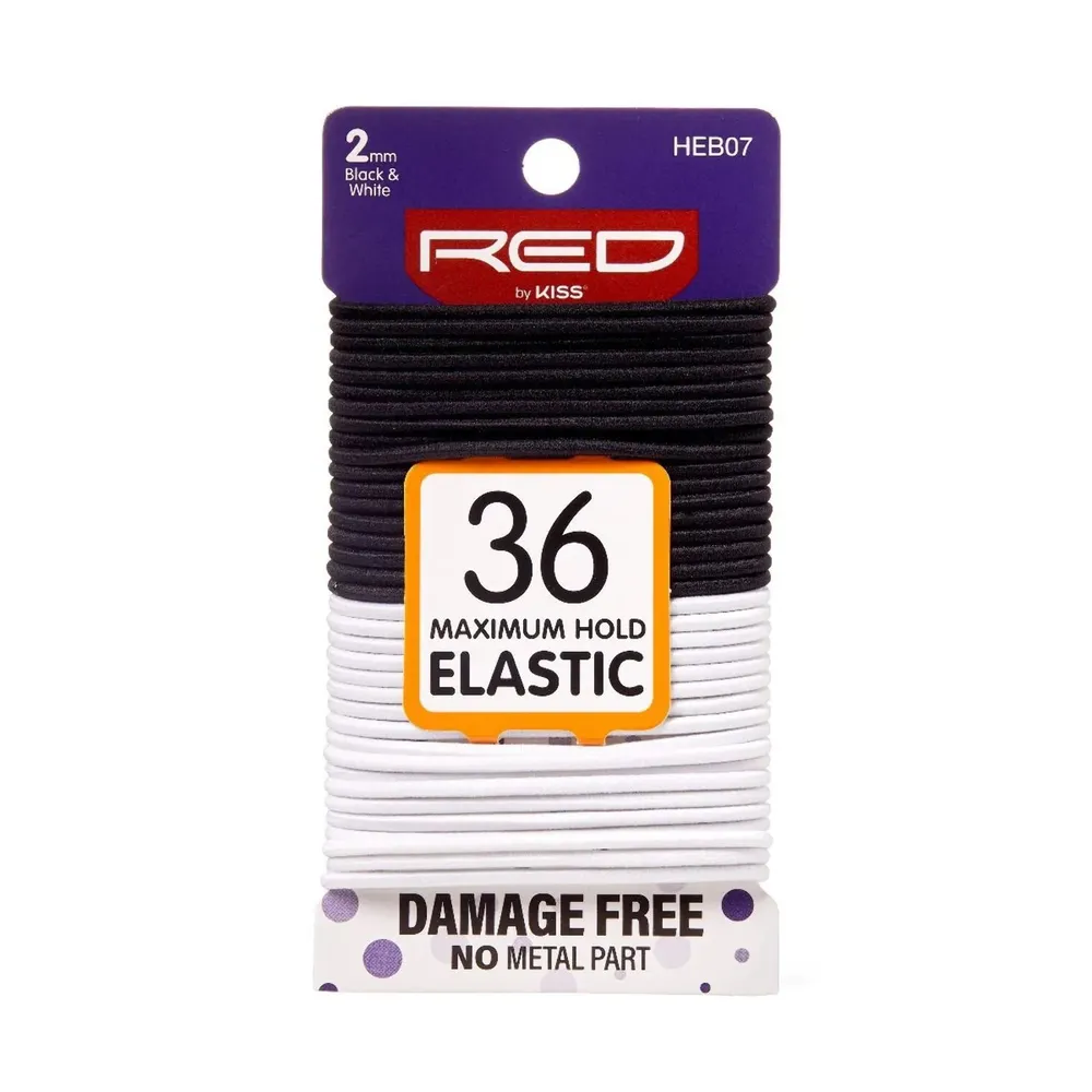 Red by Kiss Maximum Hold Elastic Hair Bands – 2mm - Image 4