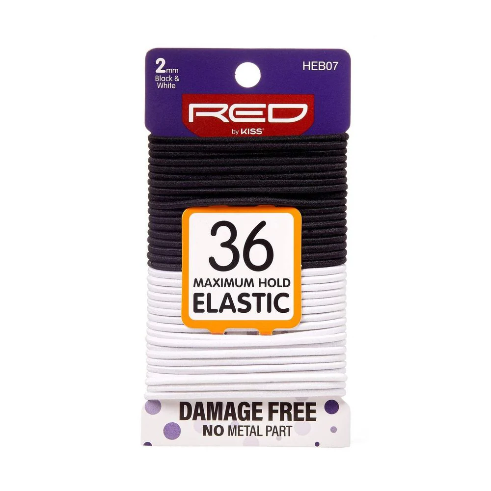 Red by Kiss Maximum Hold Elastic Hair Bands – 2mm - Image 6