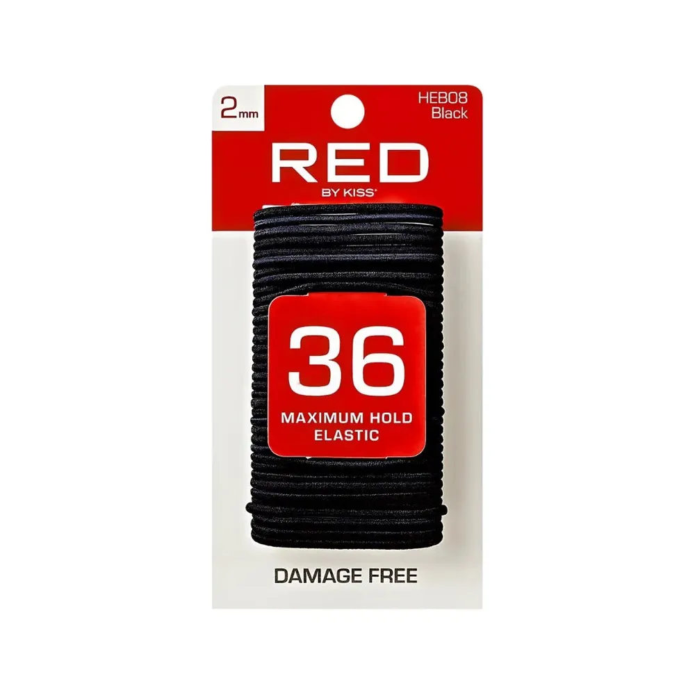 Red by Kiss Maximum Hold Elastic Hair Bands – 2mm - Image 7