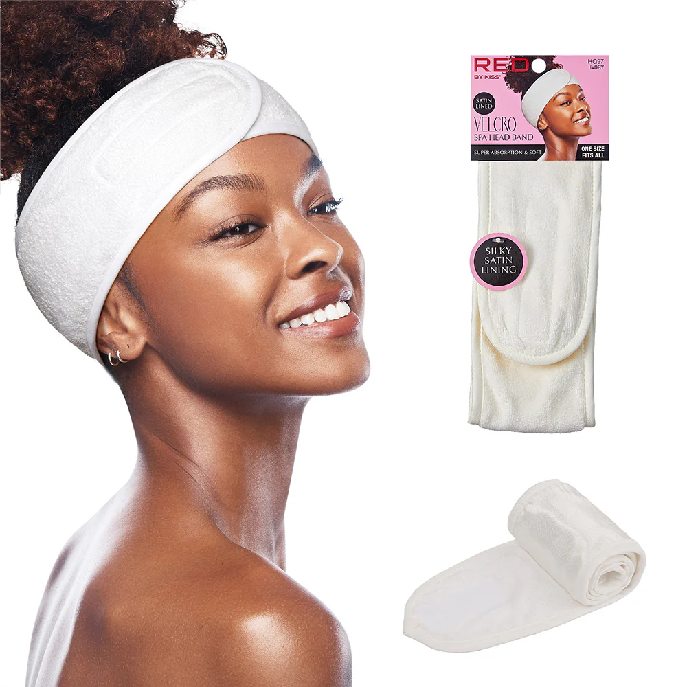 Red by Kiss Hook and Loop Fastener Spa Headband - Image 4