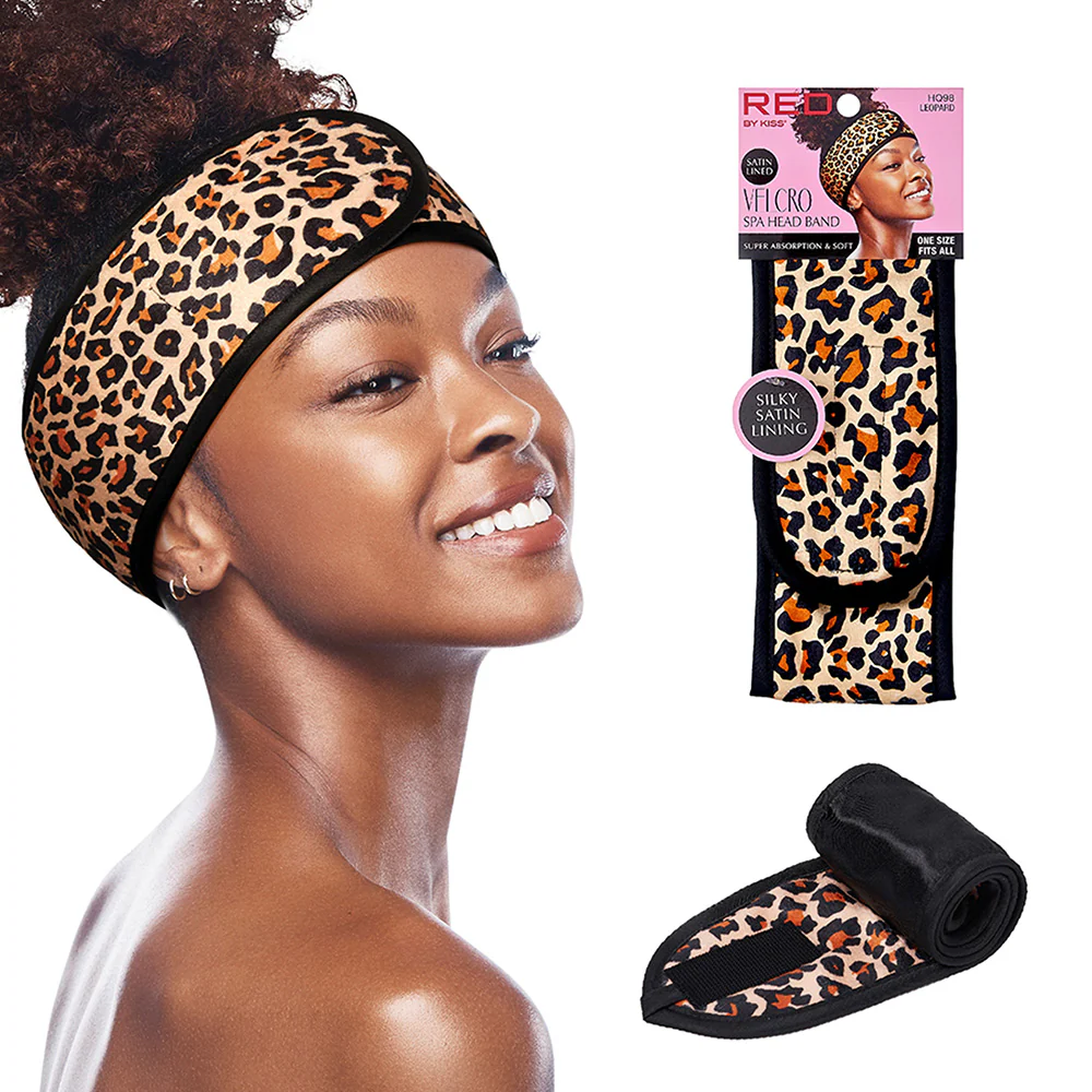 Red by Kiss Hook and Loop Fastener Spa Headband - Image 6