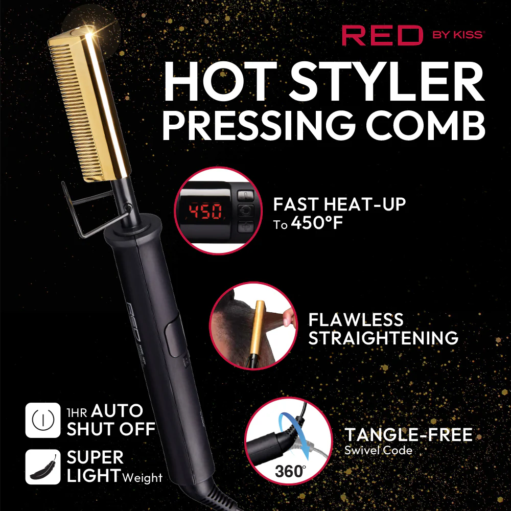 Red by Kiss Hot Styler Pressing Comb - Image 10