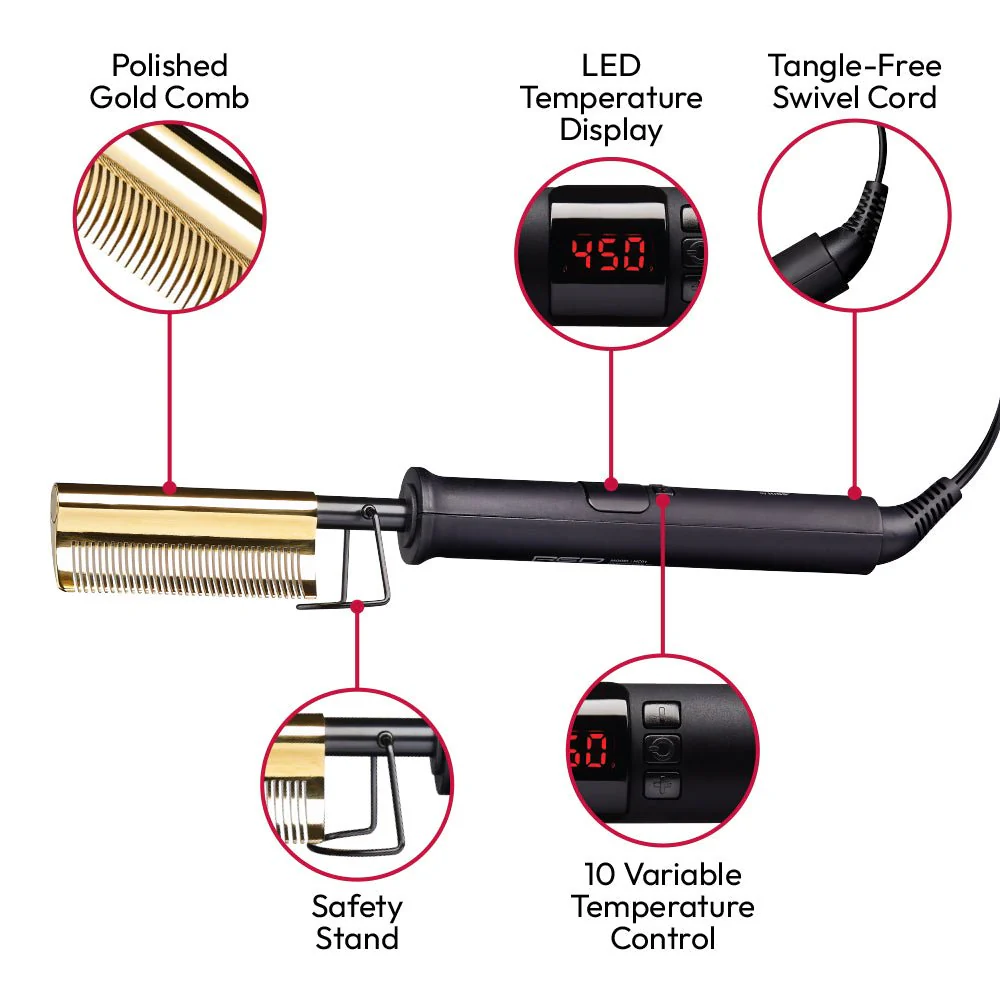 Red by Kiss Hot Styler Pressing Comb - Image 5