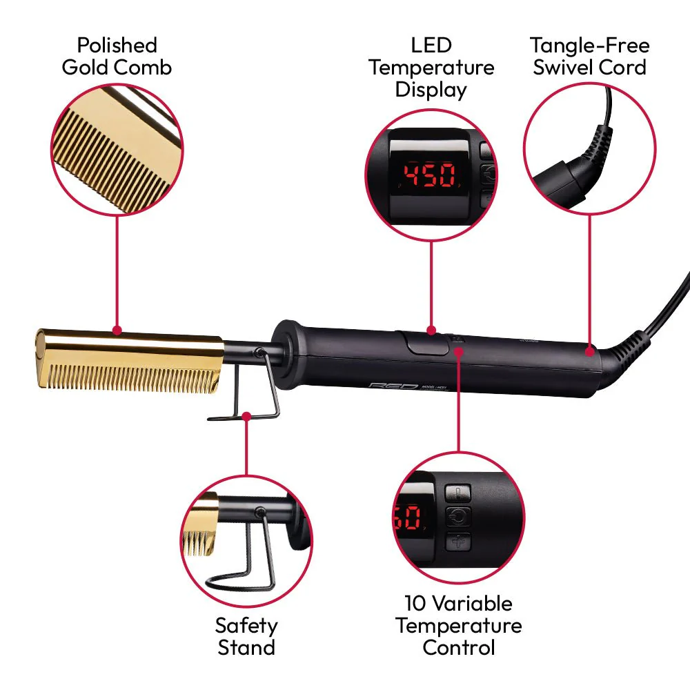 Red by Kiss Hot Styler Pressing Comb - Image 9