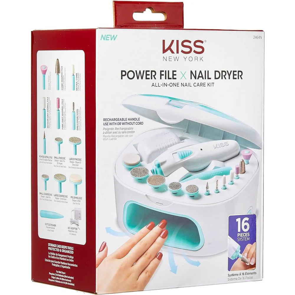KISS Power File X Nail Dryer - 16 Pc Set - Image 3