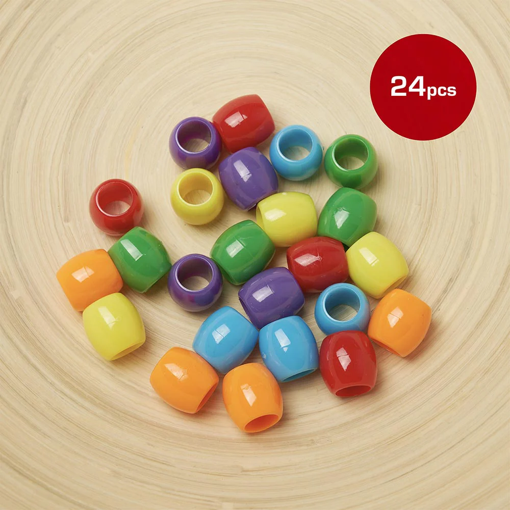 Red by Kiss Jumbo Hair Beads 24pcs