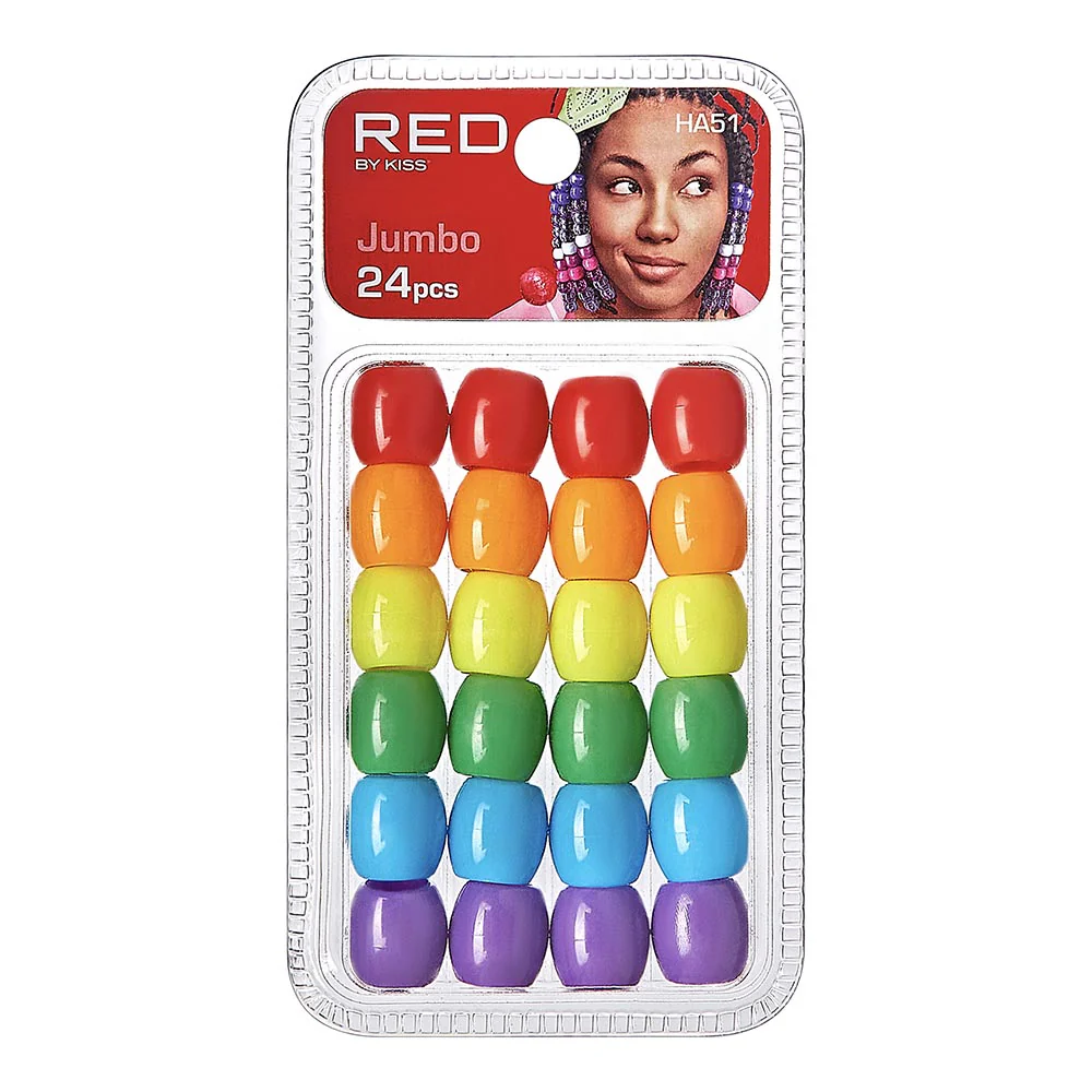 Red by Kiss Jumbo Hair Beads 24pcs - Image 2