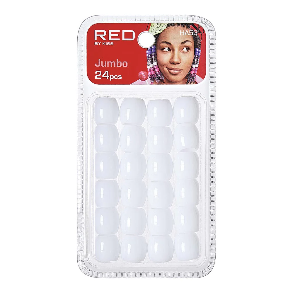 Red by Kiss Jumbo Hair Beads 24pcs - Image 6