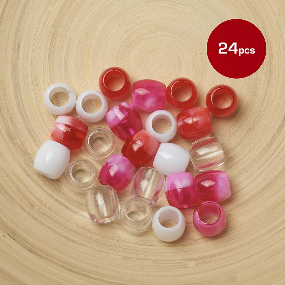 Red by Kiss Jumbo Hair Beads 24pcs - Image 7