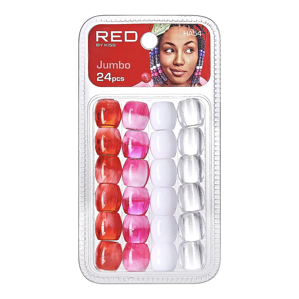 Red by Kiss Jumbo Hair Beads 24pcs - Image 8