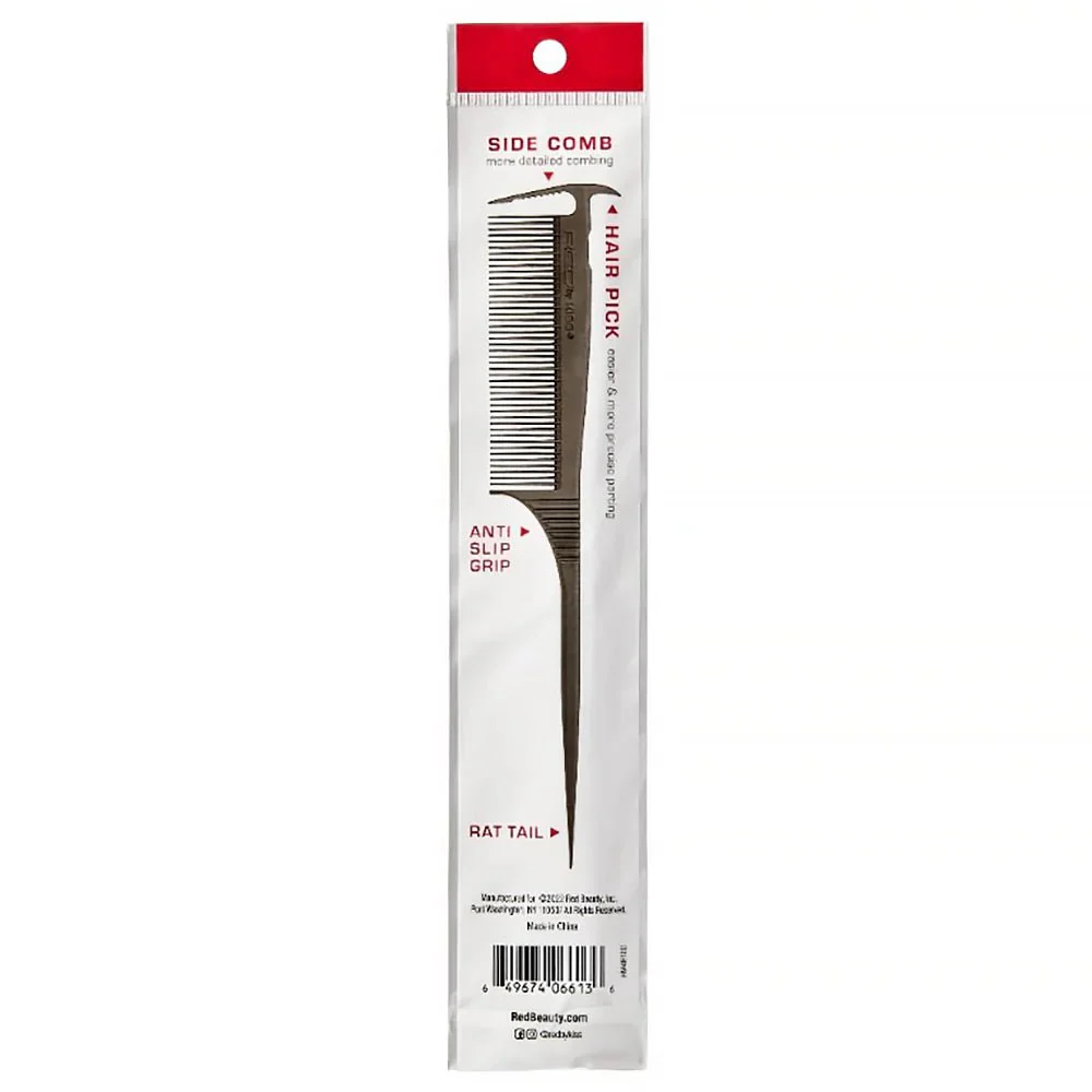 Red by Kiss Axe Comb Rat Tail ā Dual-Ended Comb - Image 2