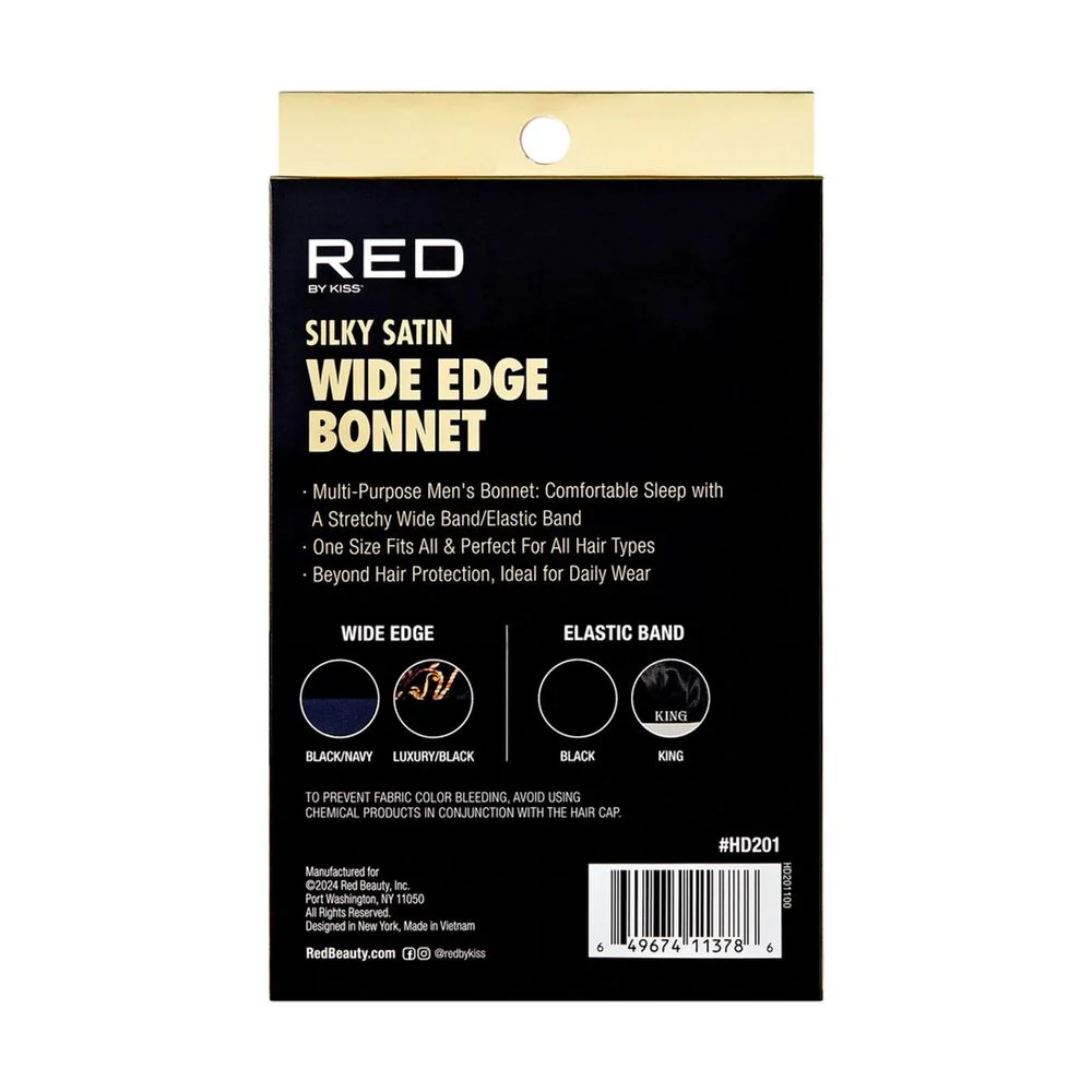 Red by Kiss Silky Satin Wide Edge Bonnet - Image 5
