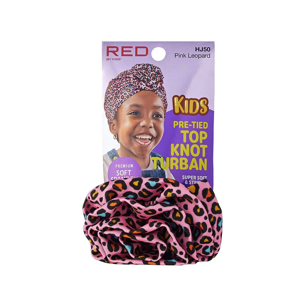 Red by Kiss Kids Pre-Tied Top Knot Turban - Image 10