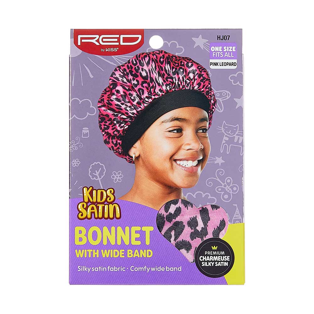 Red by Kiss Kids Satin Bonnet – Cute Prints - Image 2