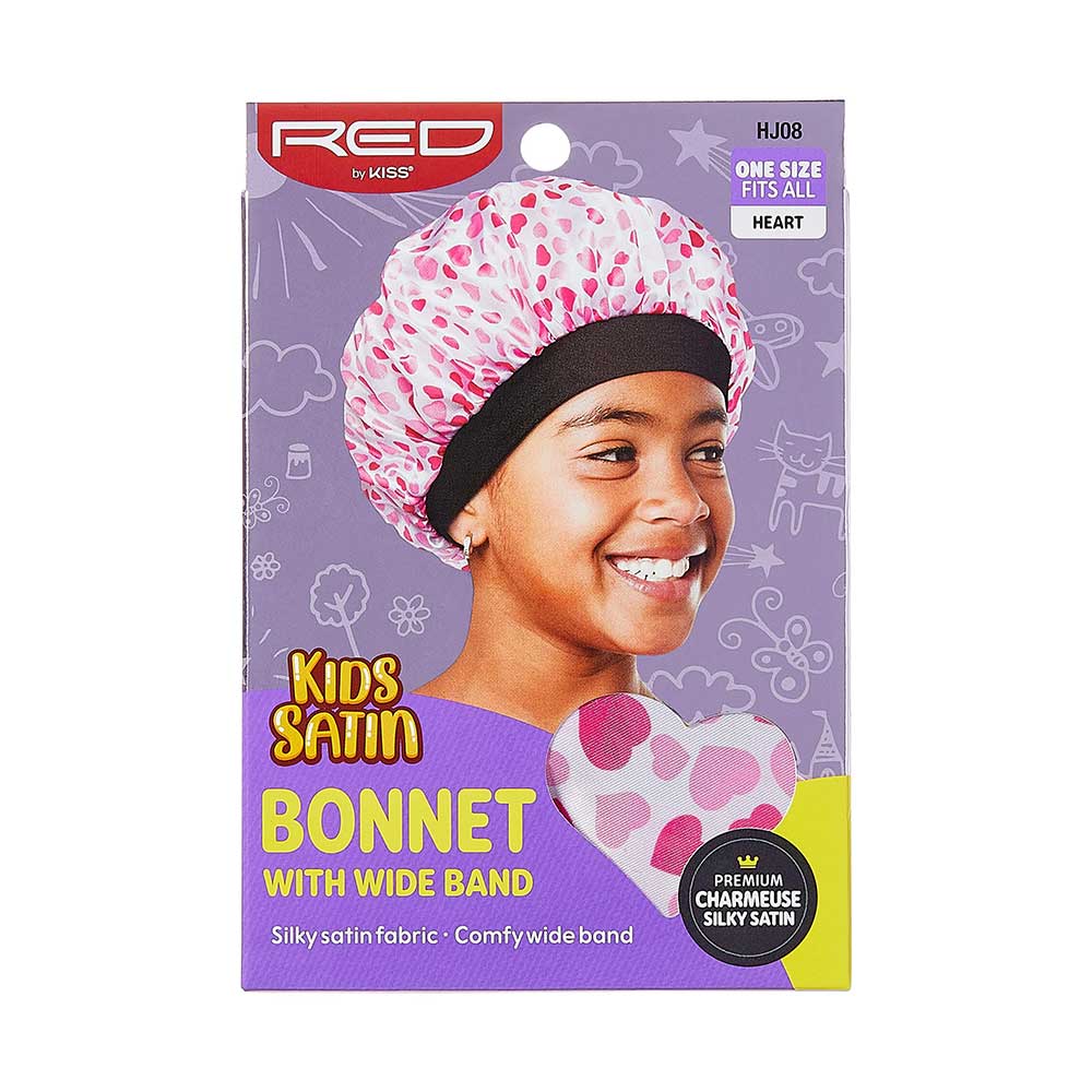 Red by Kiss Kids Satin Bonnet – Cute Prints - Image 3