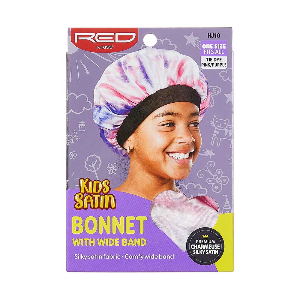 Red by Kiss Kids Satin Bonnet – Cute Prints - Image 5